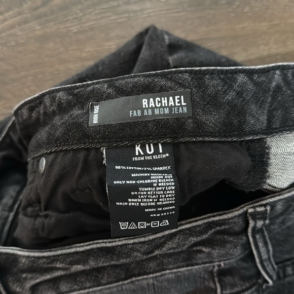 Kut from the Kloth black jeans.  Women’s size 12.  Rachael Fab Ab Mom Jean. - Picture 4 of 7